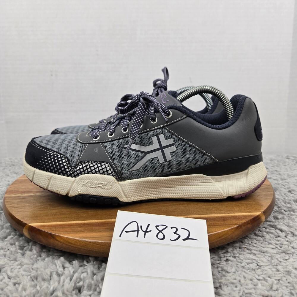 Kuru Womens 9.5 Quantum 2.0 Gray Purple Blue Casual Comfort Daily Walking Shoe